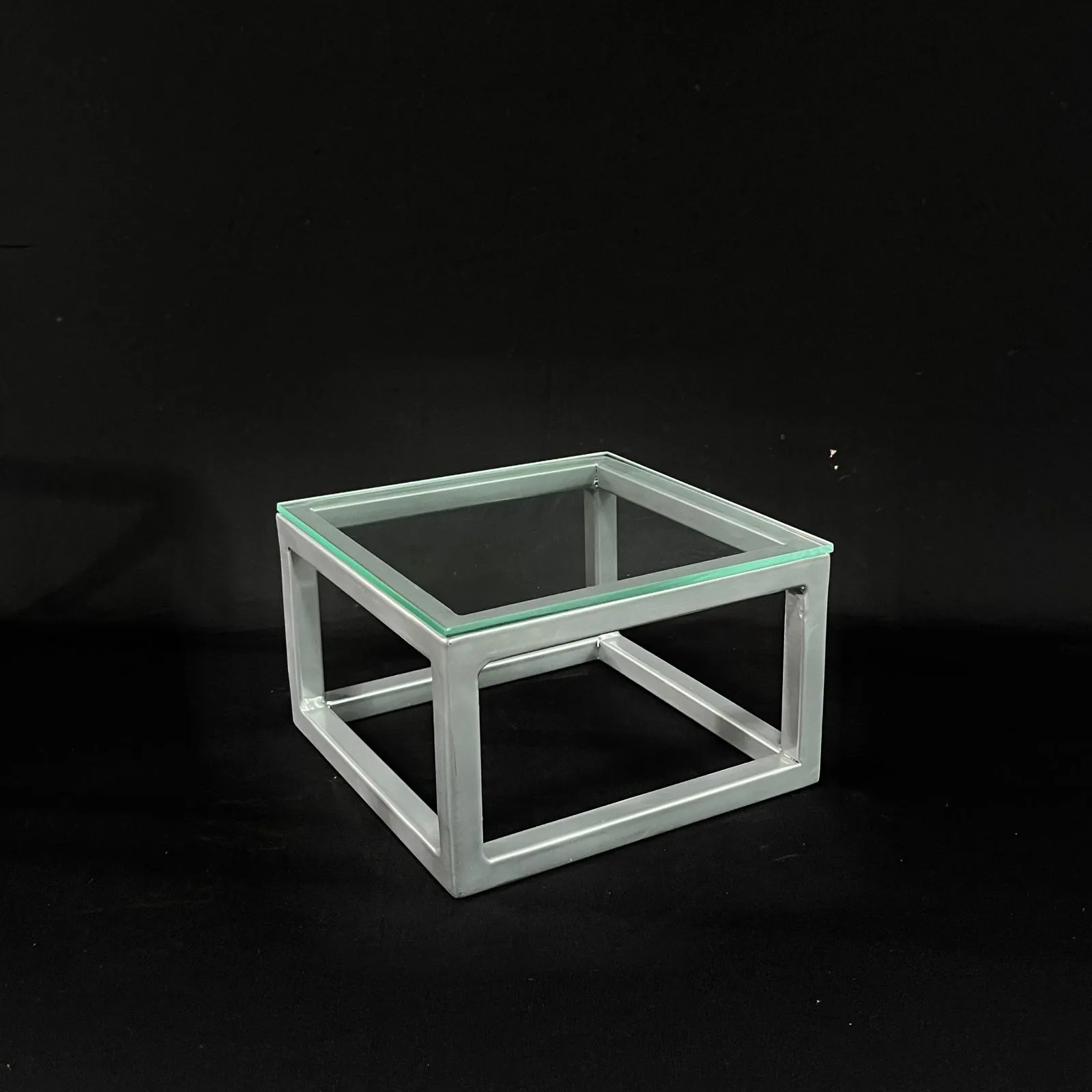 Unitárias - cor prata Bandeja Glass Elegance P