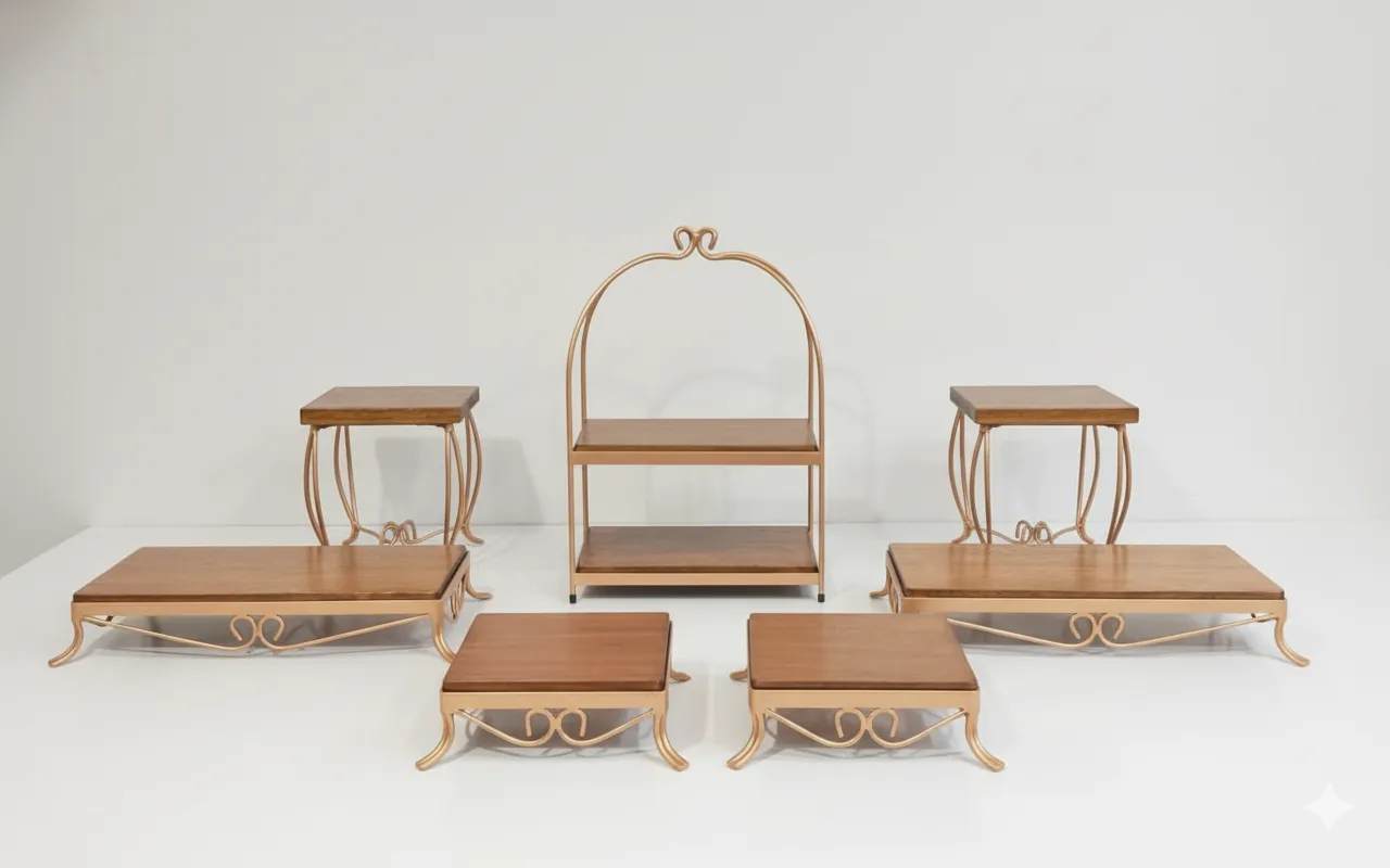 Kits Composição 008- 7 peças cor rose gold