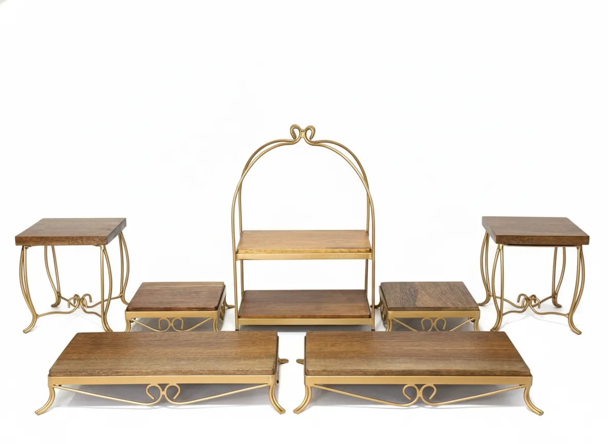 Kits Composição 013 - 7 peças cor dourada