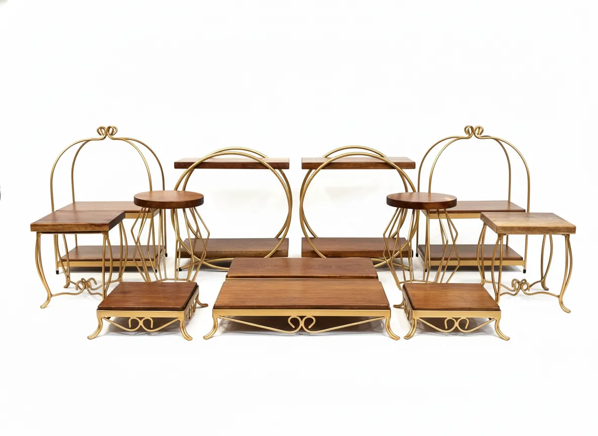 Kits Composição 017 - 12 peças cor dourada