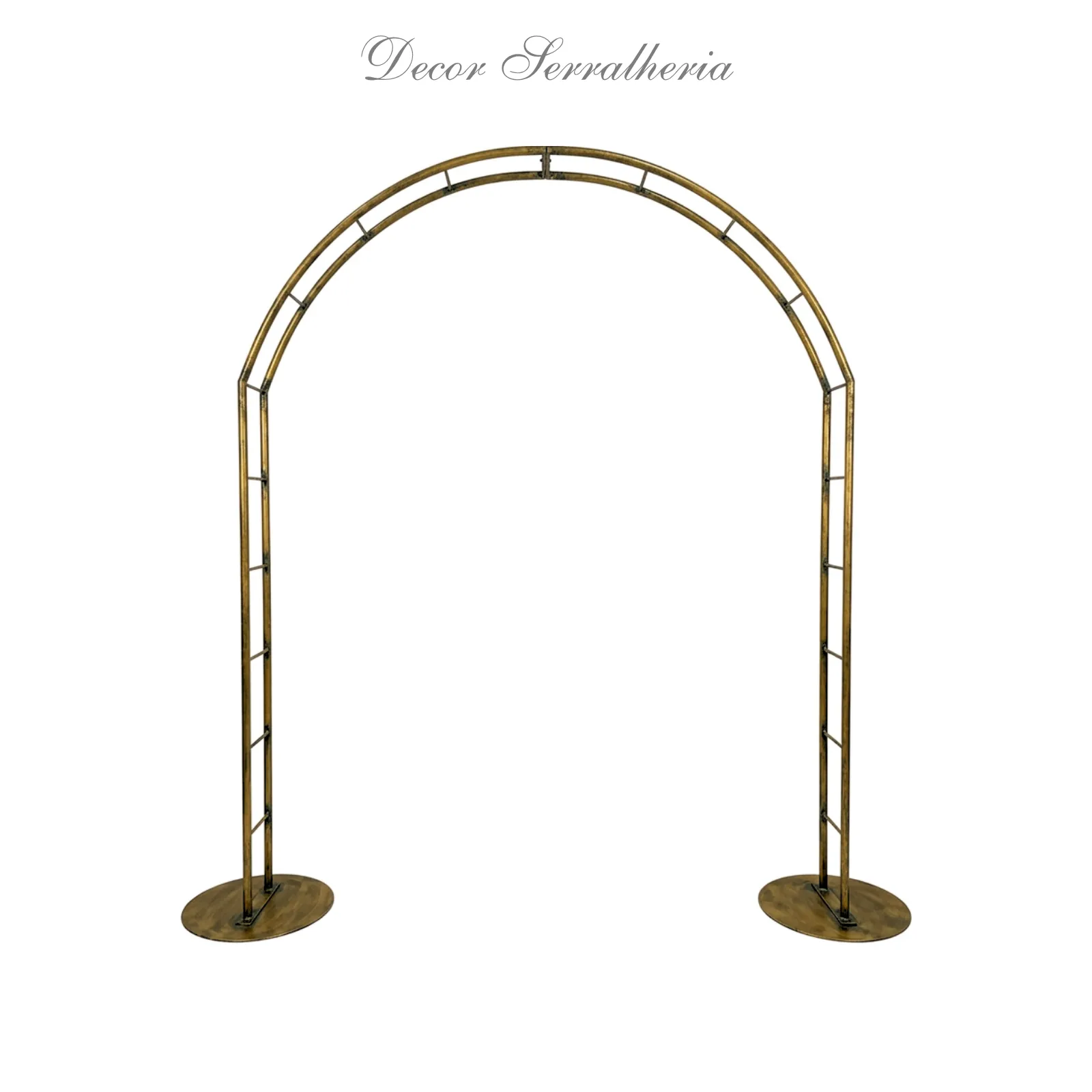Estruturas - Painéis Estrutura Arco Romano - Pátina preto com dourado