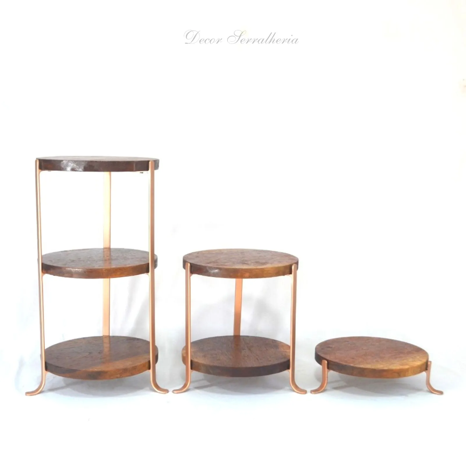 Kits Trio de bandejas Sófia - Rose Gold