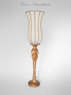  Vasos Vaso Verona - dourado com pedraria transparente