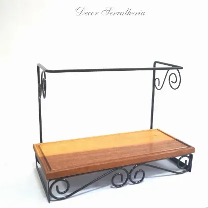  Bandeja  FERRO E MADEIRA  rústica p/ Favo de Mel (G)