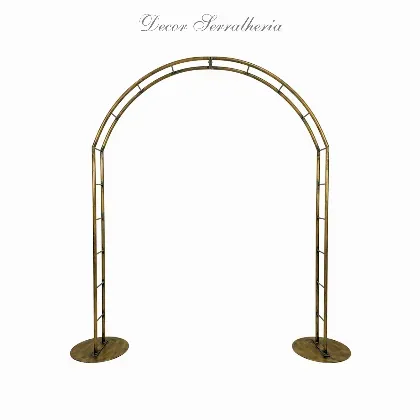 Estruturas - Painéis Estrutura Arco Romano - Pátina preto com dourado